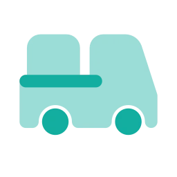 Cargo rickshaw icon, Flat style