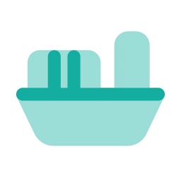 Cargo ship icon, Flat style