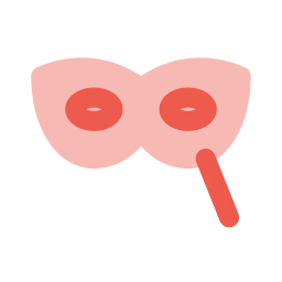 Carnival mask icon, Flat style