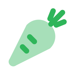 Carrot icon, Flat style