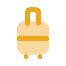 Carry on bag icon, Flat style