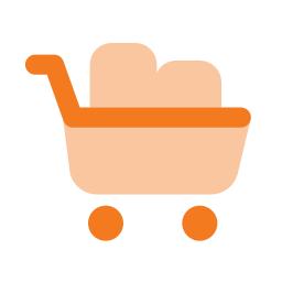 Cart full icon, Flat style