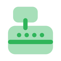 Cash register icon, Flat style
