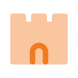 Castle icon, Flat style