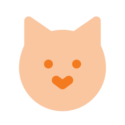 Cat icon, Flat style
