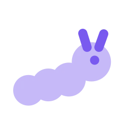 Caterpillar icon, Flat style