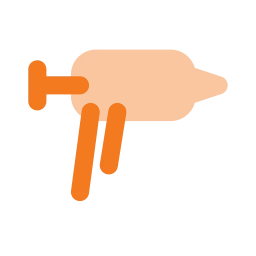 Caulk gun icon, Flat style