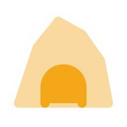 Cave icon, Flat style