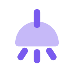 Ceiling light icon, Flat style