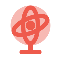 Celestial sphere icon, Flat style