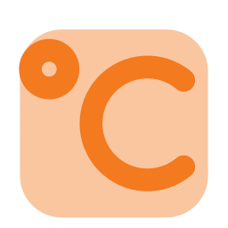 Celsius icon, Flat style