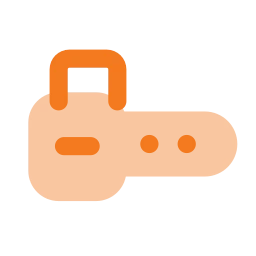 Chainsaw icon, Flat style