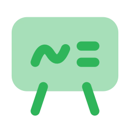 Chalkboard icon, Flat style