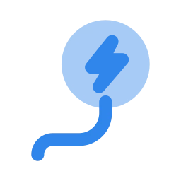 Charging cable icon, Flat style