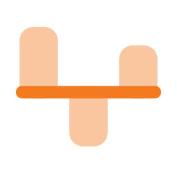 Chart bar diverging icon, Flat style