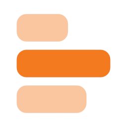 Chart bar horizontal icon, Flat style