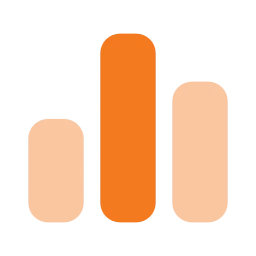 Chart bar icon, Flat style