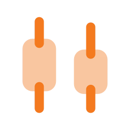Chart candlestick icon, Flat style
