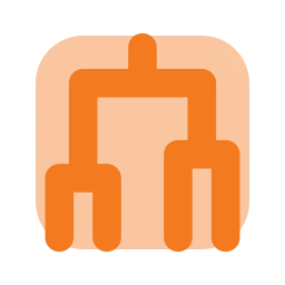 Chart dendrogram icon, Flat style