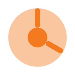 Chart donut icon, Flat style