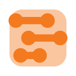 Chart dumbbell icon, Flat style