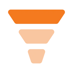 Chart funnel icon, Flat style
