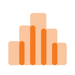 Chart histogram icon, Flat style