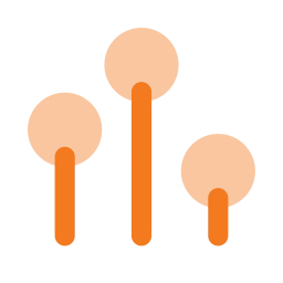Chart lollipop icon, Flat style