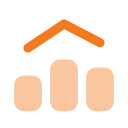 Chart mixed icon, Flat style