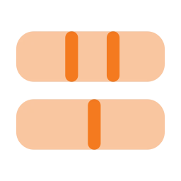Chart percent stacked icon, Flat style