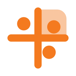 Chart quadrant icon, Flat style