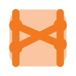Chart slope icon, Flat style
