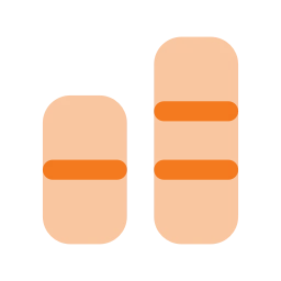 Chart stacked icon, Flat style