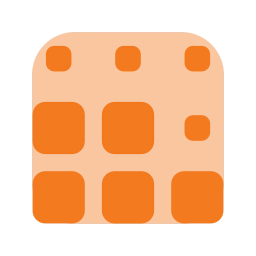 Chart waffle icon, Flat style