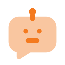 Chat bot icon, Flat style
