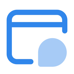 Chatbot widget icon, Flat style