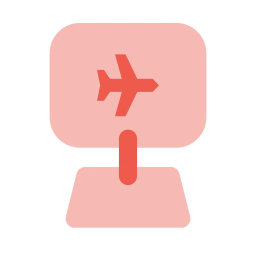 Check in kiosk icon, Flat style