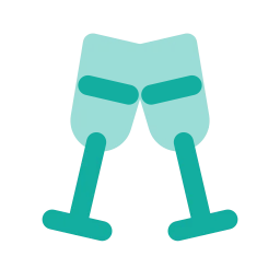 Cheers icon, Flat style