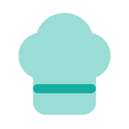 Chef hat icon, Flat style