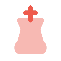 Chess king icon, Flat style