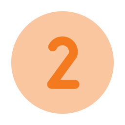 Circle number 2 icon, Flat style