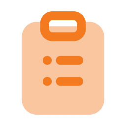 Clipboard list icon, Flat style