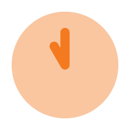 Clock 11 icon, Flat style