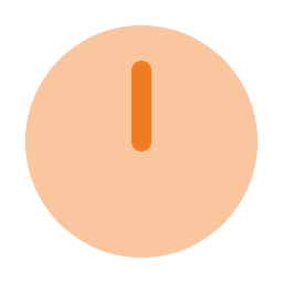 Clock 12 icon, Flat style
