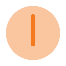 Clock 6 icon, Flat style