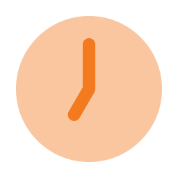 Clock 7 icon, Flat style