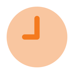 Clock 9 icon, Flat style