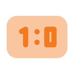Clock digital icon, Flat style
