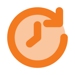 Clock forward icon, Flat style