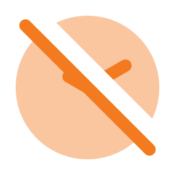 Clock off icon, Flat style